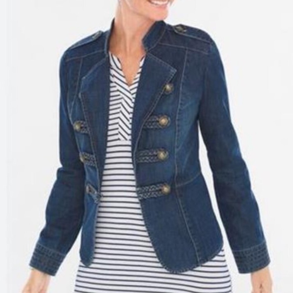 Chico’s Military Jean Jacket